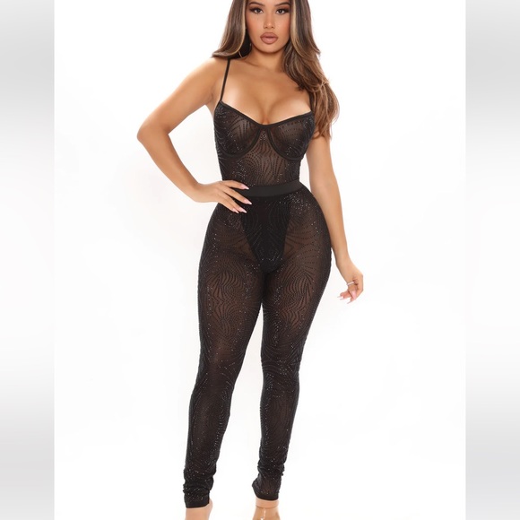 Black Rhinestone Legging Set - BRAND NEW! - Picture 1 of 5